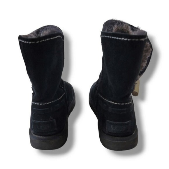 UGG Womens Meadow Short Suede Fur Lined Boots in Black Size 7 - Picture 9 of 15